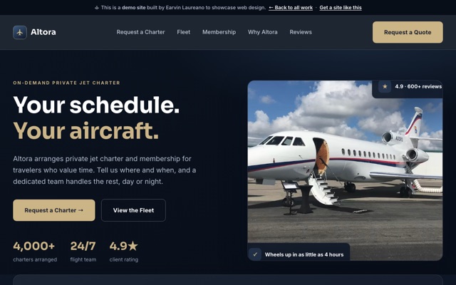 Private jet charter