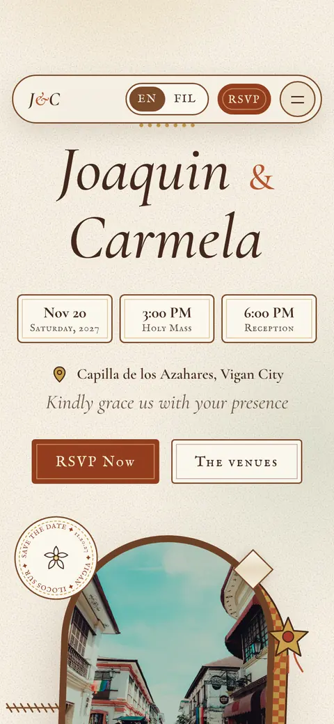 The Filipiniana Heritage sample on a phone